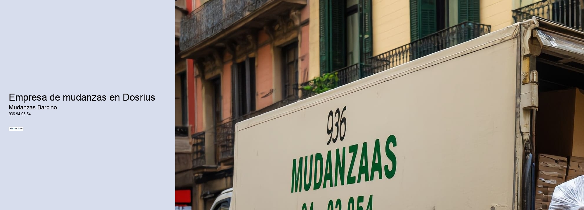 Empresa de mudanzas en Dosrius 